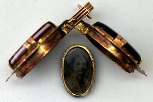 Antique Victorian 9K Solid Rose Gold Double Sided Photo/Picture Holder Pendant - Picture 1 of 8