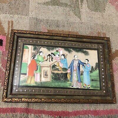 Circa 1900 Qing Dynasty Chinese Framed Painting On Silk  • 50$