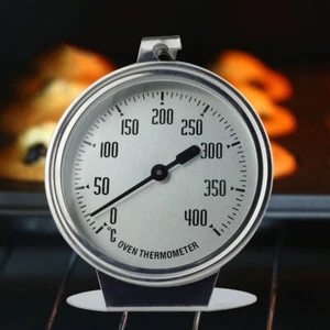 Cooking Oven Thermometer Large Dial Kitchen Cooking Stainless Steel Silver - Picture 1 of 6