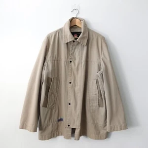 VICTORINOX Jacket Men Large Tan Chore Utility Barn Field Full Zip Snap Vintage - Picture 1 of 20