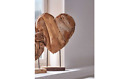 Formano Teak Herz stehend auf Fu Holz massiv 60 cm Dekoration Unikat