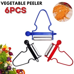 6Pcs Magic Trio Peelers Vegetable Cutter Shredder Peeler Julienne Fruit Slicer - Picture 1 of 14