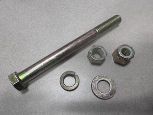 5/8-11x7 YZ Plated Hex Bolt Grade 8 HD Gr.8 Nut Washer Flat Lock Nyloc 7" - Picture 1 of 3