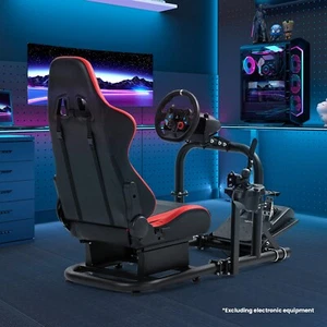 Supllueer Rennsimulator Cockpit Ständer mit Rennsitz Passend für Logitech G923 - Bild 1 von 6