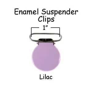 Straps Schnuller Halter Clips rundes Gesicht 1" lila Emaille - KOSTENLOSER VERSAND - Bild 1 von 4