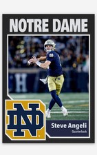 Steve Angeli NMT Custom Art College Football Card! Notre Dame!