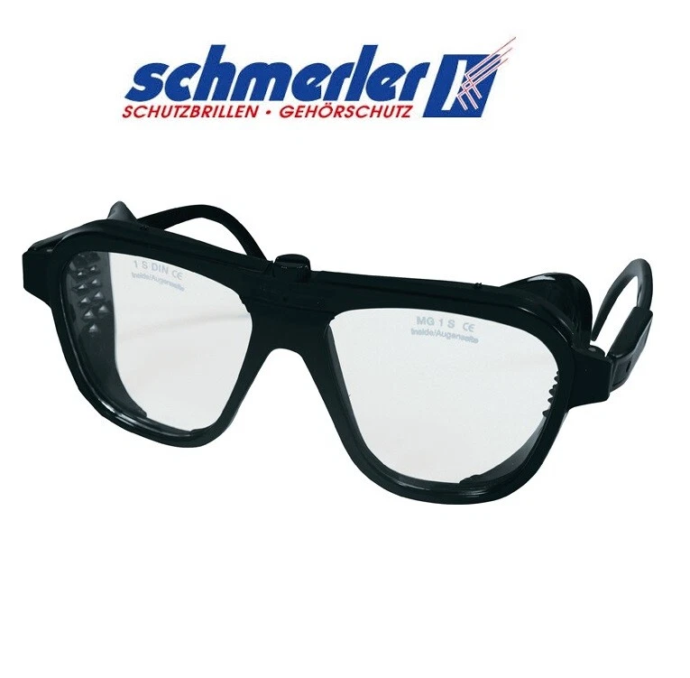 SCHMERLER Schutzbrille EN 166 mit Seitenblenden & geteilter Fassung