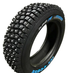 ALPHA Racing Studded WINTER ICE Rally Tyres AutoCross Competition Spikes 14" 15" - Picture 1 of 12