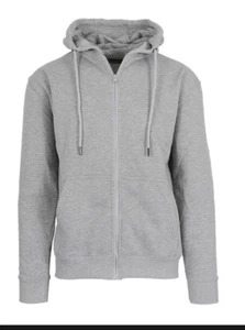 BLUE ICE Herren Fleece-gefütterter Full-Zip Hoodie XL meliert grau JMFH-700HG Sweatshirt - Bild 1 von 5