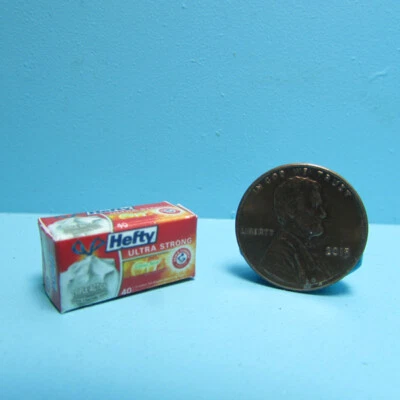 CINDIS MINIS Dollhouse Miniature Detailed Replica Hefty Kitchen Trash Bags G435