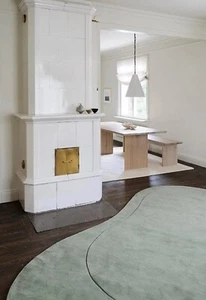 Hand Tufted Kidney Shape Modern Wool Handmade Area Rug Hand tufted Rugs Designer - Imagen 1 de 2