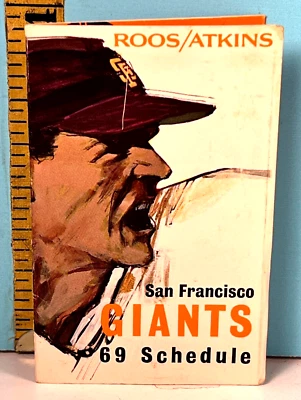 1969 San Francisco Giants Baseball Schedule Roos/Atkins Clothing Stores - Image 1 of 4