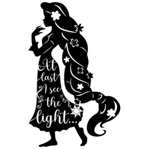 7" RAPUNZEL QUOTE v2 Vinyl Decal Sticker Car Window Laptop Disney Tangled Light - Picture 1 of 31