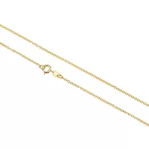14K Real Solid Gold Diamond-Cut 1.5mm Thin Dainty Cable Chain Necklace 16"-20" - Picture 1 of 13