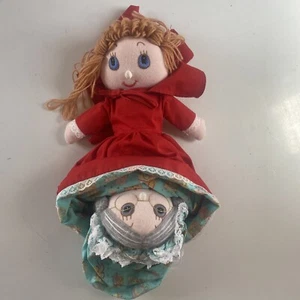 Caperucita Roja Abuela Lobo Abatible Peluche, Juguete Suave Vintage, Figura Modelo - Imagen 1 de 8