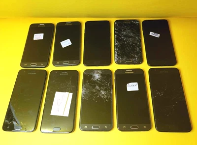 LOT 10X BROKEN SAMSUNG GALAXY J3 SM-377W 327W 16GB UNLOCKED 4G CELL PHONE PARTS - Image 1 of 4