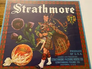 Vintage Unused Strathmore Oranges California Crate Label NOS - Picture 1 of 1