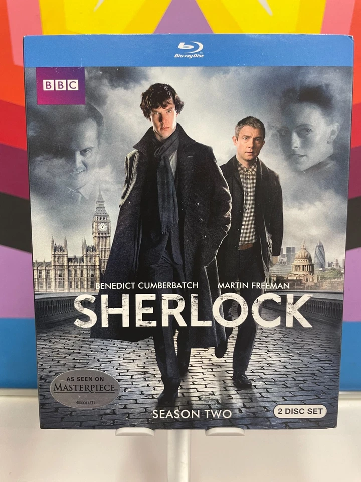Sherlock: Complete Series 2 (Blu-ray Disc, 2012, 2-Disc Set) w/slipcover BBC - Imagem 1 de 2