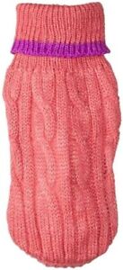 LM Fashion Pet Cable Knit Dog Sweater - Pink