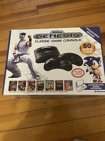 SEGA Genesis Classic Black Game Console with 80 Preloaded Games w/Sonic Hedgehog