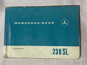 1963 MERCEDES-BENZ 230SL Roadster Owner's Manual in German Original Pagoda - Bild 1 von 6