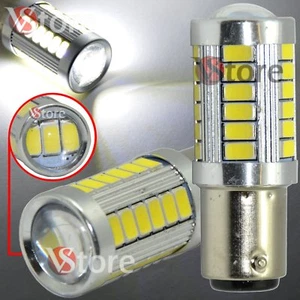 BAY15D 1157 LED Stop Brake Lights Lamp P21/5W 33 SMD 5630 CANBUS WHITE 12V - Picture 1 of 4