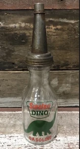 Sinclair 1 Qt. Glas Motorölflasche mit Dose Master Mfg. Co. Auslauf & Kappe - Bild 1 von 3