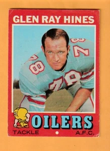 Glen Ray Hines Houston Oilers 1971 Topps #219 El Dorado Arkansas Razorbacks - Picture 1 of 2