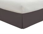 Hotel Tailored Bed Skirt Classic 14' Drop Length Pleated Styling, King, Grey