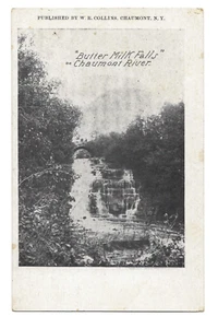 Antique Postcard Chaumont NY Picture of Butter Milk Falls on Chaumont River 1901 - Picture 1 of 2