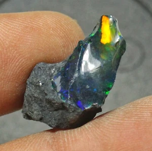 Natural Top Ethiopian Welo Opal Rough Multi Fire Specimen Opal Loose Gemstone - Picture 1 of 3