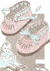 Vintage Crochet PATTERN to make Baby Booties Soft Shoes Mary Janes Tie AnneCabot