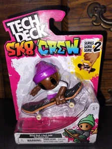 Spinmaster Tech Deck SK8 Crew Fingerboard mit Figur - Serie 2 Purple Beanie - Bild 1 von 4