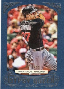 Mike Stanton Marlins 2014 Topps Gypsy Queen marco azul #165 347/499 Bx11d - Imagen 1 de 2