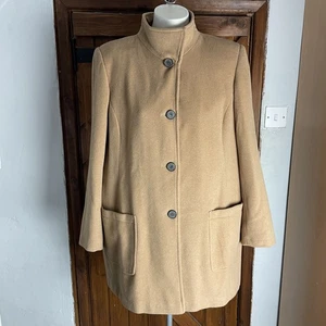 House Of Bruar Womens Brown Wool Cashmere Overcoat UK 16 - Picture 1 of 9