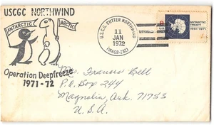 US Coast Guard Cutter, Northwind, Operation Deep Freeze, Penguin cachet, 1972 - Picture 1 of 1