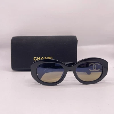 Gafas de sol polarizadas Chanel gruesas ovaladas degradadas 5528-A negras usadas Foto 1 de 4