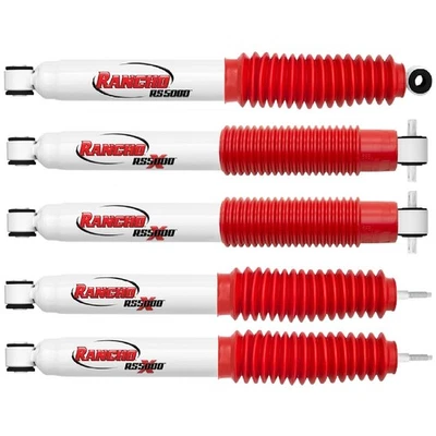 Rancho Steering Stabilizer & Front/Rear Shocks for 07-09 Wrangler w/ 0-2" Lift - Image 1 of 4