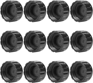 12 Pieces Garden Hose End Caps with Washers, PVC Spigot Cap, 12 Pack, Cap/PVC  - Picture 1 of 6
