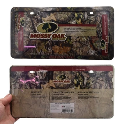 MOSSY OAK Camouflage Camo License Plate Frame - Thinner Design Plastic Foto 1 de 2