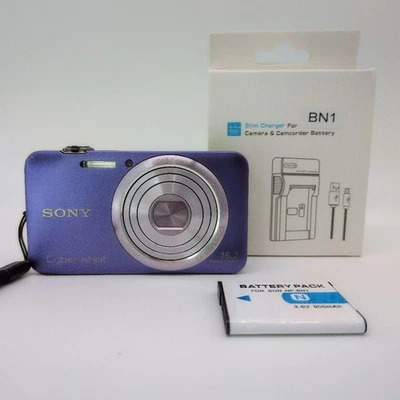 SONY DSC-WX7 Cyber Shot Compact  Digital Camera Blue 16.2MP 5X Japanese Only  - Image 1 of 4