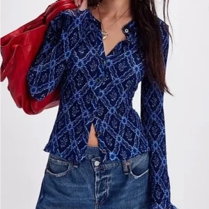 Free People Caught a Feeling Cardi Eclipse Combo Navy Blue Size Large - Bild 1 von 7