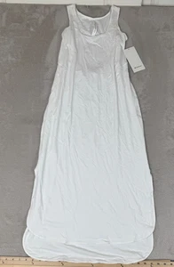 NWT Lululemon Midi Tank Dress Womens Size 4 White Open Back Stretch Cotton - Picture 1 of 9