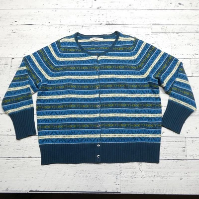 Tommy Hilfiger Sweater Womens Large Pattern Button Cardigan Knit Wool Pullover - Image 1 of 4