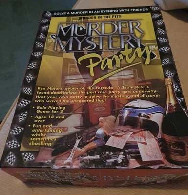 MURDER IN THE PITS - Mystery Dinner Party Game Tape Retro  8 Players Role Play - Image 1 of 4