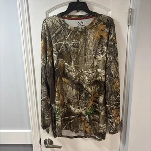 Realtree Edge 2XL Mens Long Sleeve Camo Hunting Shirt Scent Control - Picture 1 of 5