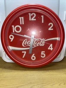 Letrero de reloj publicitario vintage de Coca-Cola muy bonito años 70 funcionando - Imagen 1 de 5