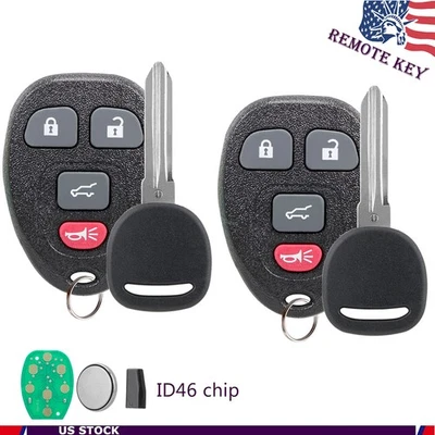 2 For 2007-2013 ChevyTahoe Suburban GMC Yukon Acadia Keyless Entry Remote Fob - Image 1 of 4