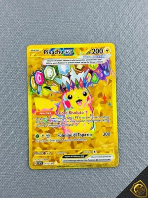 Pokemon Pikachu Ex 247/191 Italienisch Selten Gold Full Art Sparks Blendend Ssp - Bild 1 von 3