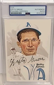 Lefty Grove PSA DNA COA Signed Vintage Perez Steele Cut Autographed - Picture 1 of 8